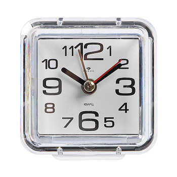 Будильник кварц, корпус прозрачный "Классика", арт.В1-001