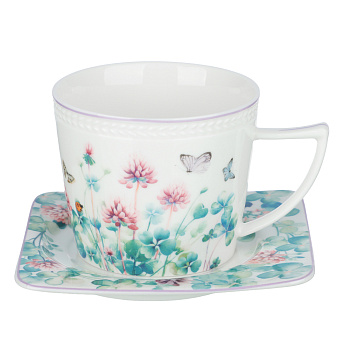 Набор чайный 2 пр., 250мл, MILLIMI, Клевер, фарфор
