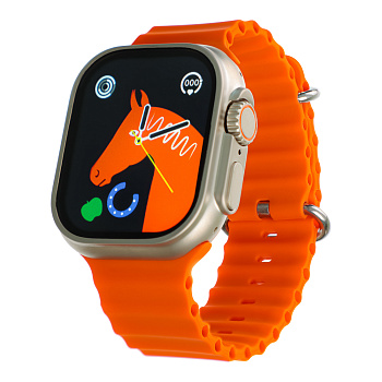 BY Умные часы Space Ultra watch, IP65, BT5.0, 200 мАч, 2.01", металл, оранжевый