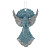 СНОУ БУМ Подвеска декоративная "Ангел" 13 см, пластик, глиттер, голубой