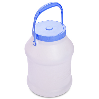 Бидон для пищевых продуктов 5л, ПНД, белый