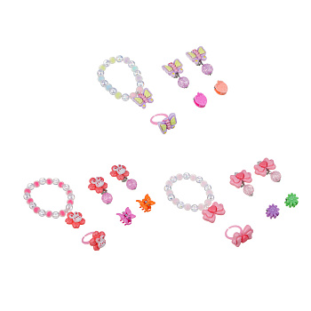 Набор детской бижутерии BY Русские супергерои: браслет, кольцо, крабики 2шт, клипсы, 3 дизайна