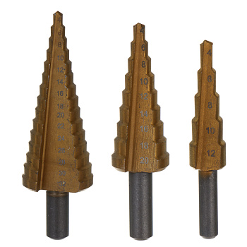 ЕРМАК Набор ступенчатых сверл HSS 4-12 мм, 4-20 мм, 4-32