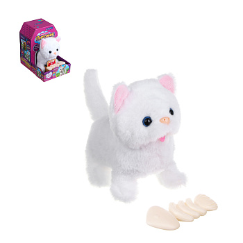 ИГРОЛЕНД Питомец интерактивный с вкусняшкой, 2хАА, ABS, полиэстер, 13х18х18 см