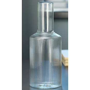 Кувшин тм MILLIMI Симпл, 1200мл, стекло, рифленый