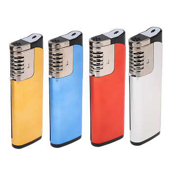 Зажигалка TF 685 OGNIVO-LIGHTER (JET пламя, Турбо, 20 шт/бл, 4 цвета в асс, металлик)