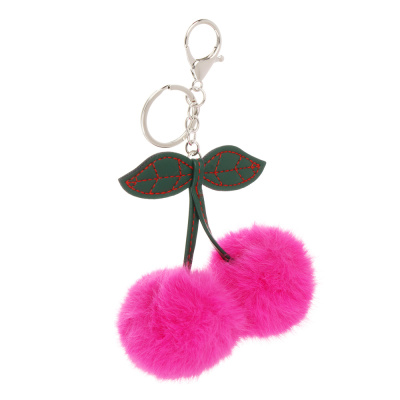 Подвеска мягкая "Вишенки", полиэстер, иск. мех, металл, тм ИГРОЛЕНД, 1811-44