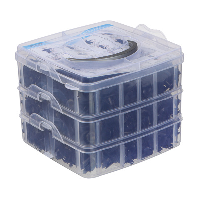 ЕРМАК Клипсы автомобильные, в кейсе 620 шт, набор съемников, 12,5х15х14,5 см