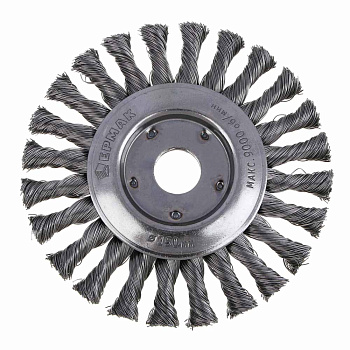 ЕРМАК PROFI Щетка дисковая для УШМ, плетеные пучки стальной проволоки 0,5мм, 150х22мм