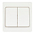 Выключатель двухклавишный скрытой установки Intro Style, 10А-250В, IP20, СУ,7-104-01, белый