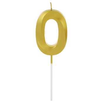 Свеча для торта тм Fntastic 7 см, в форме цифр (0), парафин