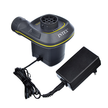 INTEX Насос электрический 12В/220В Quick-Fill с адаптером, 480л/м, 3 насадки в комплекте, 66634