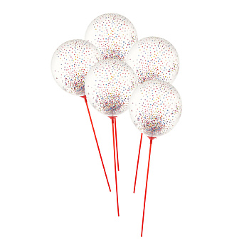 Набор воздушных шаров тм Fntastic с наполнителем, 12", набор 5 шар.+ 5 труб.+ 5 держ. пластик