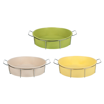 VETTA Форма силиконовая 25x6см, круглая на мет.подставке, 3 цвета