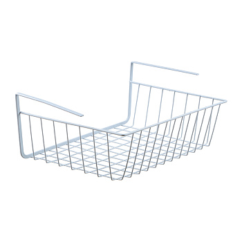 VETTA Корзина подвесная на полку, 35х26х13,5см, металл, белый цвет