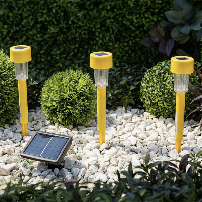 INBLOOM Фонарь садовый на солн. батарее, 4.5x4.5x31см, 1x1.2V 40mAh NI-MH, 1LED*белый, пластик