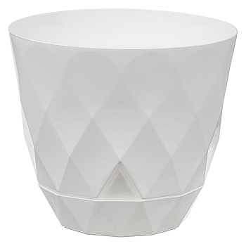 Горшок Laurel 4,5л, d22см, h19см с поддоном белый