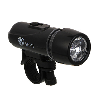 Фонарь велосипедный передний, тм BY SPORT, 3 режима, 5 LED,4xААА