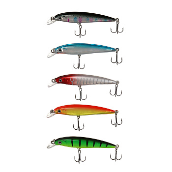 Воблер "Икс Минноу" тм AZOR FISHING, SS, 7,5гр, 85мм, 0,0-1,0м, 5 цветов