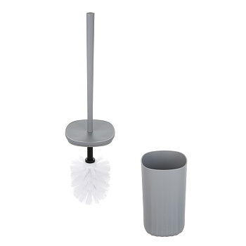 Ёрш для унитаза тм VETTA Сидней, пластик, PP, серый, 9,5x39,5см