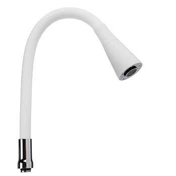 Излив смесителя для кухни, силиконовый, 2 режима, белый