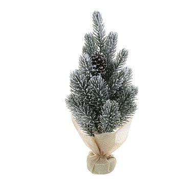 СНОУ БУМ Елочка литая 100% РЕ, шишка, на пеньке, 40 см, 26-64