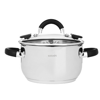 SATOSHI Арбон Кастрюля 18х10,5см, 2,5л, со стекл. крышкой, индукция