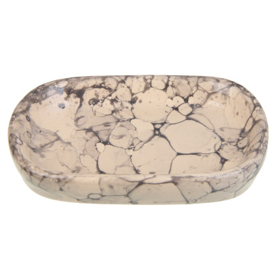 VETTA Мыльница, 13,5x9x2,5 см, керамика, "Космос", мрамор молочный