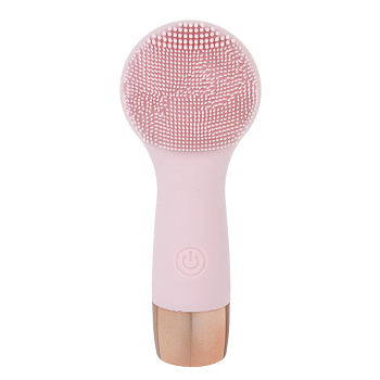 LEBEN Массажер для лица силиконовый, 2xAAA (не в компл.), влагозащита IP6, розовый