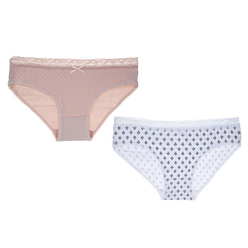 GALANTE Трусы-слипы для девочек 2шт, р.146-152, 95%хлопок, 5%спандекс, разноцветный, НБ25-22