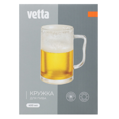 Кружка пивная с охлаждающими стенками тм VETTA 400мл, полипропилен