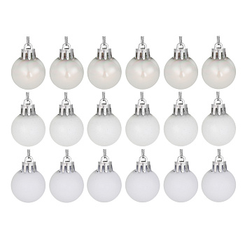 СНОУ БУМ Набор шаров 3 см, 18 шт, белый, 26-148