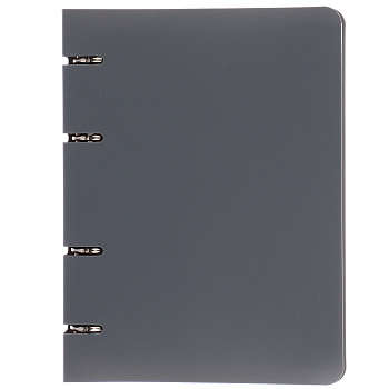 Тетрадь на кольцах А5, 80 л., клетка, обложка пластик, белый блок