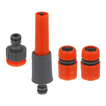 INBLOOM Набор стартовый для подключения шланга d1/2" (коннектор-2шт., штуцер-1шт, наконечник-1шт.) П