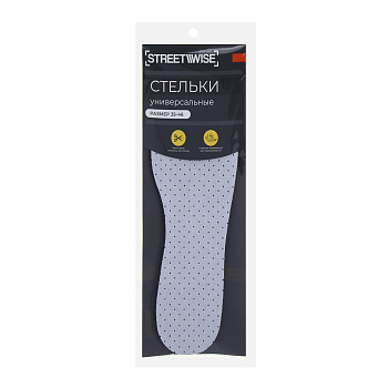 Стельки универсальные тм STREETWISE, латекс, полиэстер, р. 36-46