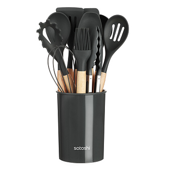 SATOSHI Аллон Набор кухонных принадлежностей 12пр., серый, силикон