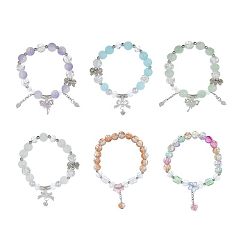 ЮНИLOOK Браслет с декором, d7см, d бусин 1см, 6 цветов, стекло, #4