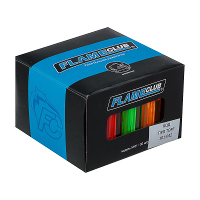 Зажигалка кремниевая тм FLAMECLUB, 8x2x1cм, 5 цветов, серия М-01, арт. 40040