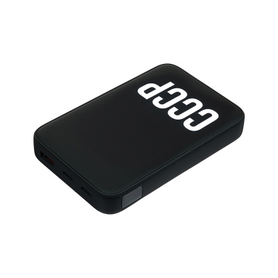 BY Аккумулятор мобильный Светящийся 10000мАч, USB-A,USBC,встр.каб.,QC,PD,22.5W, СССР, короб. красная