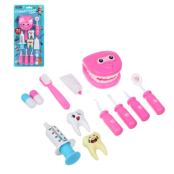 ИГРОЛЕНД Набор игровой профессии мини "Стоматолог", PP, ABS, 16х5х34,5см