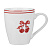 Кружка Черри тм MILLIMI, 350мл, фарфор, белый