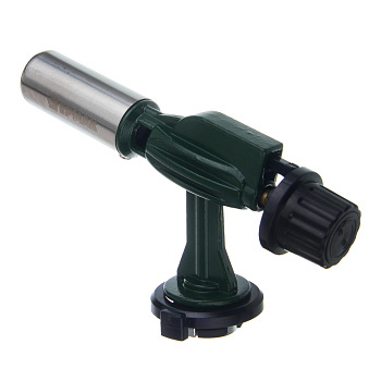 Горелка газ. с пьезорозжигом тм ЕРМАК, цанг. захват, шир. сопло, алюминиевый корпус, 14х4х7,5см