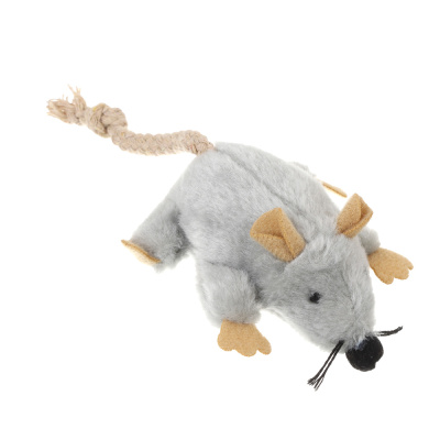 Игрушка для кошек VETTA, усатая мышь, ПЭ, 15 см