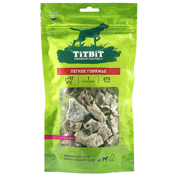 Лакомство для собак Titbit, легкое говяжье,18 г