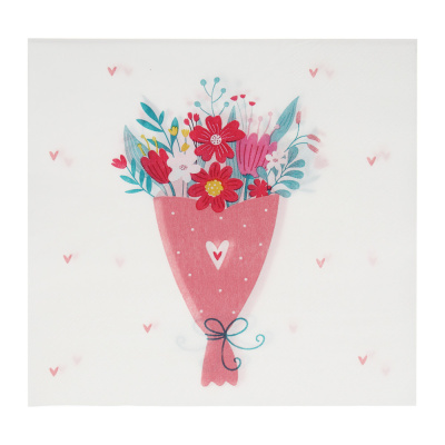 Набор салфеток бумажных "Букет", 33x33 см, 12 шт