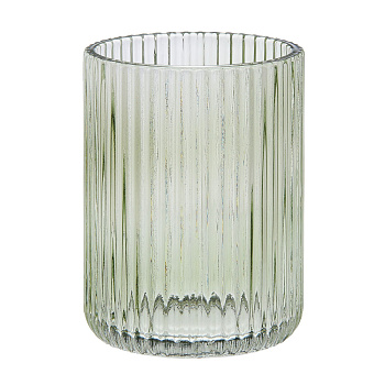 Стакан для ванной комнаты тм VETTA Ингрид, стекло, зеленый, 7х7х9,5см