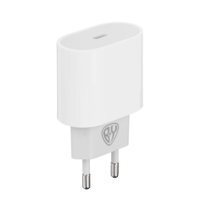 Сетевое ЗУ с кабелем BY Ньютон 20Вт, USB-C PD, каб. C-C, 3А, 1м, 110-220В, 50/60 Гц, белый