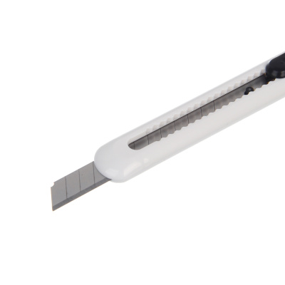 Набор ручка шариковая синяя 0,7мм, нож канцелярский с лезвием 9мм, ОПП пакет