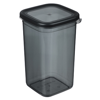 Ёмкость для сыпучих продуктов 1,4л 110х105х185, пластик, графит