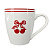 Кружка Черри тм MILLIMI, 350мл, фарфор, белый